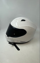 Load image into Gallery viewer, Triangle Mens White Coated Visor Full Face Motorcycle Helmet Size M Stained
