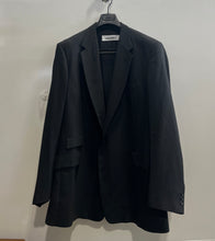 Load image into Gallery viewer, Nino Cerruti Mens Black Wool Notch Lapel Flap Pocket Two-Button Blazer No Size
