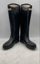 Load image into Gallery viewer, Hunter Womens Regent W23712 Black Round Toe Knee High Pull-On Rain Boots Size 8
