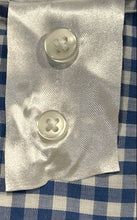Load image into Gallery viewer, H&amp;M Mens Blue White Checked Collared Long Sleeve Slim Fit Button-Up Shirt Sz XS
