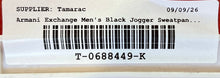 Load image into Gallery viewer, Armani Exchange Mens Black Drawstring Tapered Leg Jogger Pants Size Medium
