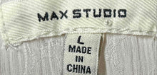 Load image into Gallery viewer, Max Studio Womens Ivory Animal Print Short Sleeve Blouse Top Size Large
