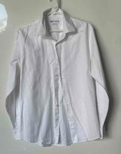 Load image into Gallery viewer, Zara Mens White Regular Fit Long Sleeve Collared Button-Up Shirt Size Large
