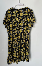 Load image into Gallery viewer, Michael Kors Womens Black Yellow Floral Print Mini Dress Size Large
