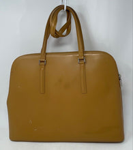 Load image into Gallery viewer, Authentic Furla Womens Tan Leather Inner Pocket Double Handle Tote Purse Damaged
