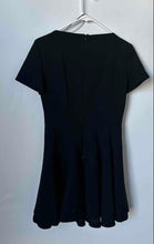 Load image into Gallery viewer, Zara Womens Black Short Sleeve Back-Zip Fit &amp; Flare Dress Size Medium
