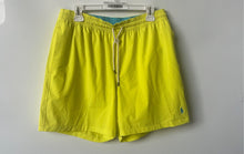Load image into Gallery viewer, Polo Ralph Lauren Mens Yellow Mesh Lined Drawstring Swim Trunks Size Large
