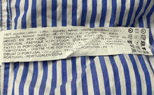 Load image into Gallery viewer, Zara Mens White Blue Printed Long Sleeve Slim-Fit Button-Up Shirt Size M
