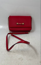 Load image into Gallery viewer, Aldo Womens Red Zipper Inner Pockets Gold-Tone Chain Strap Crossbody Bag
