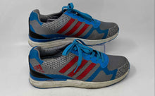 Load image into Gallery viewer, Adidas Womens Marathon TR Gray Blue Black &amp; Red Lace-Up Sneakers Shoes Size 6
