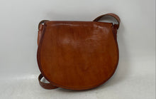 Load image into Gallery viewer, Womens Brown Leather Adjustable Strap Flap Crossbody Bag
