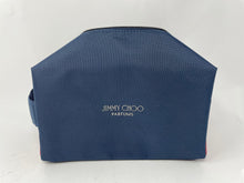 Load image into Gallery viewer, Jimmy Choo Parfums Mens Blue Red Zipper Mini Toiletry Travel Bag
