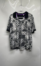Load image into Gallery viewer, Robert Graham Mens White Black Short Sleeve Polo Shirt Size Large

