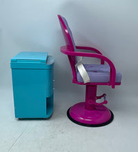 Load image into Gallery viewer, Set Of 2 Pcs American Girl Multicolor Salon Chair Vanity Furniture Accessories
