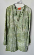 Load image into Gallery viewer, Juicy Couture Womens Green Tie Dye Long Sleeve Hooded Tunic Blouse Top Size S
