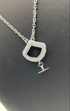 Load image into Gallery viewer, Authentic Swarovski Women's Silver Tone Pavé Crystal Accent Necklace
