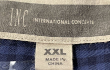 Load image into Gallery viewer, INC International Concepts Mens Blue Printed Cotton Pockets Button-Up Shirt XXL
