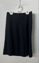 Load image into Gallery viewer, Banana Republic Womens Black Flat Front Regular Fit Back Zip A-Line Skirt Size 0
