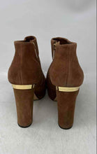 Load image into Gallery viewer, Michael Kors Womens Haven Brown Leather Side Zip Ankle Booties Size 8 M
