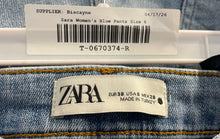 Load image into Gallery viewer, Zara Womens Blue Denim Medium Wash Stretch Pockets Straight Leg Jeans Size 6
