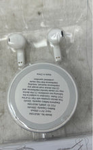 Load image into Gallery viewer, Model MU01054 White Magnetic Bluetooth 200mAh True Wireless Earbuds Untested
