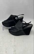 Load image into Gallery viewer, Carlos By Carlos Santana Womens Marcia Black Wedge Heel Slingback Sandals Sz 8M
