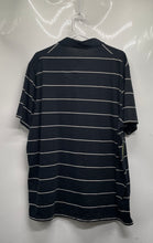 Load image into Gallery viewer, Nike Mens Black White Striped Print Dri-Fit Golf Polo Shirt Size XL With Tag

