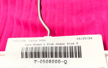 Load image into Gallery viewer, Zara Womens Pink Ribbed Spaghetti Strap Sleeveless Maxi Dress Size S With Tag
