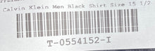 Load image into Gallery viewer, Calvin Klein Mens Black Wrinkle Free Regular Fit Dress Shirt Size M 15.5 32/33
