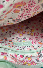 Load image into Gallery viewer, Vera Bradley Womens Green Floral Adjustable Strap Zip Top Quilted Crossbody Bag
