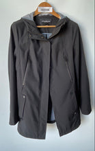 Load image into Gallery viewer, Marc New York Womens Black Long Sleeve Hooded Full-Zip Rain Jacket Size L
