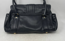 Load image into Gallery viewer, Michael Kors Womens Black Pebbled Leather Double Handle Flap Over Satchel Bag
