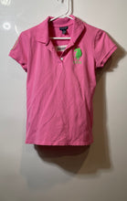 Load image into Gallery viewer, U.S. Polo Assn. Womens Pink Spread Collar Short Sleeve Polo Shirt Size Medium
