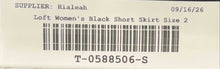 Load image into Gallery viewer, Ann Taylor Loft Womens Black Chiffon Side-Zip Pleated Mini Skirt Size 2
