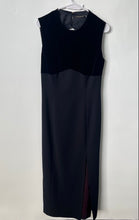 Load image into Gallery viewer, Tahari Womens Black Sleeveless Crew Neck Backless Side Slit Pencil Dress No Size
