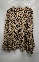 Load image into Gallery viewer, Chico's Womens Beige Brown Leopard Print Long Sleeve Blouse Top Size 3 US 16/18
