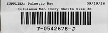 Load image into Gallery viewer, Lululemon Mens Ivory Pockets Stretch Flat Front Chino Shorts Size 38
