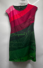 Load image into Gallery viewer, Desigual Womens Multicolor Colorblock Cap Sleeve Round Neck Mini Dress Size M
