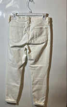Load image into Gallery viewer, J.Crew Womens Toothpick White 8" Button Front Belt Loops Skinny Jeans Size 29T
