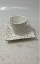 Load image into Gallery viewer, White Studded Tableware Serving Tea And Coffee Cup Saucer Set
