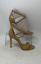 Load image into Gallery viewer, Michael Kors Womens Beige Leather Open Toe Stiletto Ankle Strap Heels Size 9M
