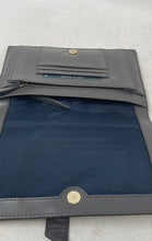 Load image into Gallery viewer, Cole Haan Womens Gray Leather Foldable Lined Large Clutch Bag With Coin Wallet
