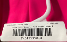 Load image into Gallery viewer, Trina Turk Womens Pink Sleeveless Crew Neck Ruffle A-Line Dress Size 4
