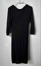 Load image into Gallery viewer, Tory Burch Womens Black Cowl Neck 3/4 Sleeve Sheath Dress Size XS
