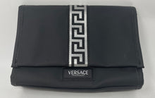 Load image into Gallery viewer, Versace Fragrances Mens Black Outer Pocket Travel Toiletry Pouch Bag
