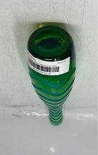 Load image into Gallery viewer, Blue Green Engraved Glass Home Decorative Collectible Flower Vase
