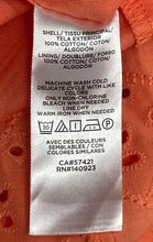 Load image into Gallery viewer, Loft Womens Orange Cotton Embroidered Eyelet Sleeveless Tiered Mini Dress Size M
