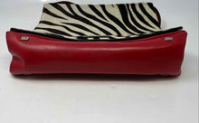 Load image into Gallery viewer, Adrienne Vittadini Womens Multicolor Zebra Print Single Strap Flap Shoulder Bag
