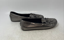 Load image into Gallery viewer, Michael Kors Womens Silver Leather Front Bow Slip-On Loafer Shoes Size 8
