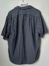 Load image into Gallery viewer, Calvin Klein Mens Blue Plaid Short Sleeve Chest Pocket Button-Up Shirt Size L
